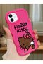 iPhone 11 Compatible Case with Camera Protector Red Silicone Couple Phone Case Kitty Pattern