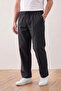 Men's Comfortable Fit 3-Piece Set Navy Blue Capri Gray Shorts Black Trousers Linen Harem Pants Summer Casual Model - 3