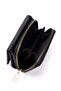 Women's Zippered Wallet with Multiple Card Slots and Coin Compartment - Black - 5