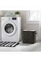 Dorian Bamboo Laundry Hamper with Handle 40x30x40cm-Natural/Black