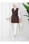 Women's Double-Breasted Belted Vest Rc3151 - 7