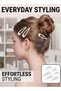 20 Pcs White Metal Snap Hair Clips, 2.9 Inch Hair Barrettes Hair Accessories, Tic Tac Hair Clips For Women Girls - 6