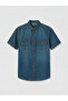 Green Regular Fit Men's Jean Shirt - 7