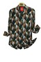 Plus Size Women's Viscose Patterned Shirt Bluz