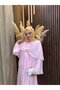 Elin Cloak Detailed Brooched 3-Piece Set |   Pink - 6