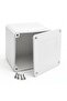 100x100x80MM Waterproof Plastic Junction Box, White, Screw-Mount Enclosure, Outdoor Electrical Project Box with Stainless Steel Screws