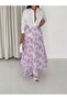 Women's Digital Printed Modal Fabric High Waist Long Flared Maxi Skirt - 4