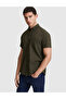 Khaki Linen Blend Regular Fit Short Sleeve Shirt 50320933-Vr027 - 3