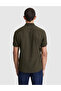 Khaki Linen Blend Regular Fit Short Sleeve Shirt 50320933-Vr027 - 5