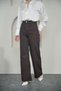 Wide Leg High Waist Brown Jeans - 2
