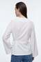 Women's Long Sleeve Shirt with Tie Detail - 3