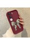 Vivo Y21D Compatible Case Camera Protector Claret Red Silicone Couple Phone Case Bow Tie Pattern - 3