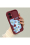 Tecno Camon 19 Neo Compatible Case Camera Protector Claret Red Silicone Couple Phone Case Floral Pattern - 2