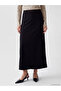 Nevavm Modal Textured Flared Skirt with Elastic Waist and Difference in Color - 2