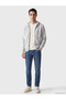 Lcwaikiki Classic Gray Hooded Men's Zippered Sweatshirt - 2