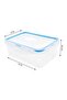 Airtight Food Storage Container Set, Clear Plastic, Rectangular, Locking Lids, Kitchen Organiser, Set Of 5 - 6