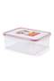 Clear Plastic Food Storage Containers Set of 3, Rectangular, Airtight Locking Lids, Kitchen Organiser - 2
