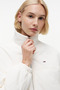 Tjw Women's Padded Stand Collar Ancient White Jacket - 2