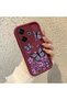 Xiaomi Redmi 13 Compatible Case Camera Protector Claret Red Silicone Couple Phone Case Butterfly Pattern - 2