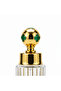 Glass Perfume Bottle with Gold Metal Base – 250 ml - Green - 4