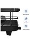 Stainless Steel Dish Drying Rack with Cutlery Holder 12x15 Inch Space-Saving Kitchen Counter Organizer for Home Daily Use Black - 4