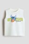 Print-motif cotton vest top - 4