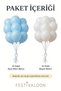 Set of 20 Light Blue and White Balloons 11 Inch Baby Shower Birthday Party Decoration - 3