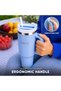 Tumbler with Handle and Straw 40 OZ | Flowstate 3-Position Lid | Cup Holder Compatible for Travel | Insulated Stainless Steel Cup | BPA-Free Insulated Tumbler | Quencher Light Pastel Blue - 6