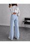 Julia Milano Women's Denim Pants Daily Casual Wear Blue Ice Snow Wash Lycra Super High Waist Loose Jeans Palazzo (2026) - 3