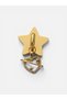 Gold Detailed Zircon Stone Star & Heart Detailed Phone Charm