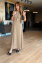 New Season Women's Zero-Sleeve Crew Neck Maxi Viscose Dress - 3