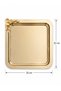 Gold Single Flower Detailed Square Presentation Tray 22X22 cm Engagement Promise Coffee Tea Dessert Treat Tray