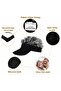 Wig-Looking Hair Hat Unisex Visor Hat Gray Hair Adjustable Funny Hair Hat for Adults - 5