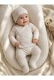 100% Cotton 3-Piece Newborn Hospital Discharge Set: Bodysuit, Booties, and Bottom Beanie Set - 6