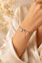 Silver Color Women's Bracelet with Beads 16 cm + 3 cm - 2