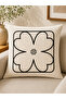 Decorative Punch Throw Pillow Cover Linen Fabric with Hidden Zipper 43X43