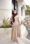 Satin Suit with Mink Lace Skirt