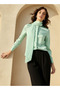 PLEAT SCARF DRAPE SHIRT - 3