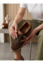 Genuine Leather Brown Suede Women's Leather Sneaker Dp87-0170 - 2