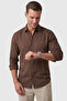 Coffee 100% Cotton Relaxed Fit Men's Shirt – Summer Breathable Modern Shirt 2602611