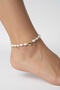 Heart-Shaped Anklet with Seashell Detail - Romantic Bohemian Beach Anklet