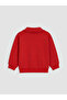 Ozmarka New Season Red Polo Collar Girls' Thick Sweatshirt - 5