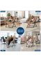 Extra-Large Comfort, Foldable Living Room Armchair With footstool, Easy-to-clean Synthetic Upholstery, Sturdy Metal Frame, Ideal for the Living Room, Bedroom or Relaxation Area, Brown - 5