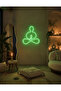 Yoga Meditasyon Figürlü LED Neon Duvar Tablosu | Yeşil Aydınlatmalı Modern Dekor | Salon
