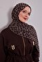 أسود - شال كريز كومفورت بنمط ندفة الثلج البني - 2