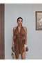 Women's Halter Neck Mini Dress Backless Waist Cinched Summer Chic Casual Dress