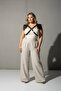 Plus Size Black Women's Belt Leather Harness Body Accessory with Shoulder Tassel Detail - 4