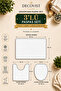 Non-Slip Based Washable 3-Piece Toilet Set Elephant Pattern Bath Mat – Modern Bathroom Rug - 6