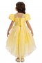 Girl's Evening Dress Giant Flower Applique Long Back Tulle Organza Dress - Birthday, Party, Wedding, Graduation (3, 4, 5, 6, 7 Years) 35109Pr - 7