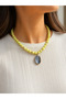 Leyan Natural Stone Peridot Stone Natural Gemstone Necklace 53 cm – 10 mm Handmade Design Necklace